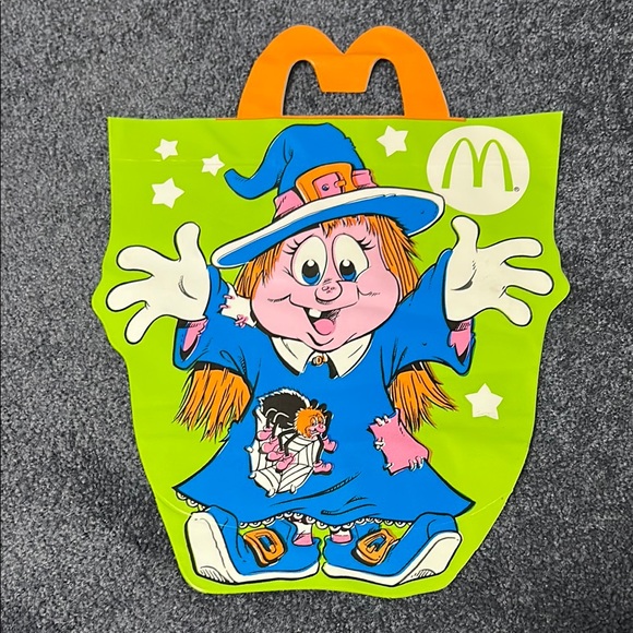 Colorful Halloween 1990 McDonalds Trick-or-Treat Bag. Glows! Clean. Never used. - Picture 1 of 5